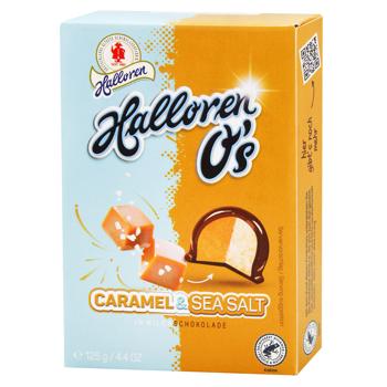 Цукерки Halloren O's Caramel & Sea Salt у молочному шоколаді 125г - купити, ціни на NOVUS - фото 1