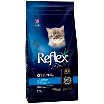 Reflex Plus Kitten сухий корм для кошенят 1,5 кг - лосось - купить, цены на MasterZoo - фото 1