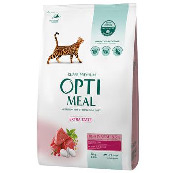 Корм сухий Optimeal з телятиною для котів 4кг - купити, ціни на MasterZoo - фото 1