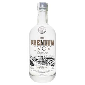 Premium Lviv Platinum Vodka 40% 0.7l + 2 Shots - buy, prices for MegaMarket - photo 2