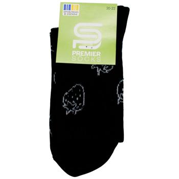 Носки Premier Socks детские высокие с клубникой р.20-22 черный