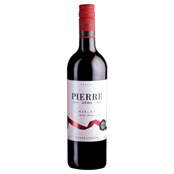 Pierre Chavin Zero Merlot Semisweet Red Non-alcoholic Wine 0.75l - buy, prices for MegaMarket - photo 1