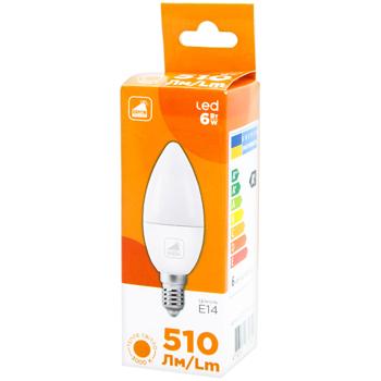 Лампочка Секретні Технології LED свічка жовта 6Вт E14