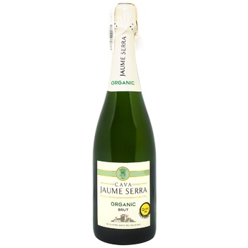 Jaume Serra Cava Organic Brut White Sparkling Wine 11.5% 0.75l - buy, prices for ULTRAMARKET - photo 1