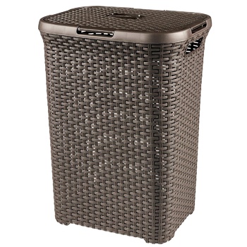 Curver Style Dark Brown Linen Basket 60l - buy, prices for - photo 1