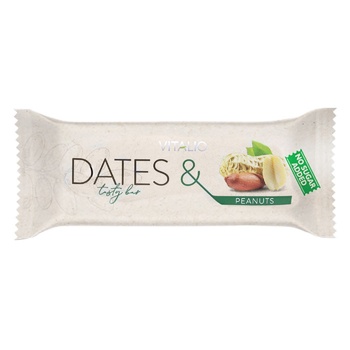 Vobro Vitalio Dates and Peanuts Bar without Sugar 28g - buy, prices for COSMOS - photo 1