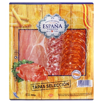 Espana Chorizo And Salchichon Extra Sliced Raw-Cured Sausage 100g - buy, prices for Auchan - photo 1