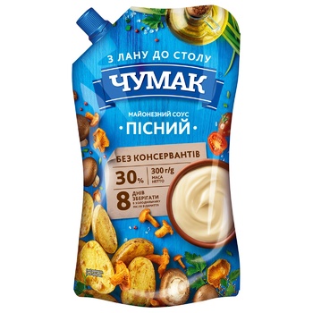 Соус майонезный Чумак Постный 30% 300г - купить, цены на - фото 1