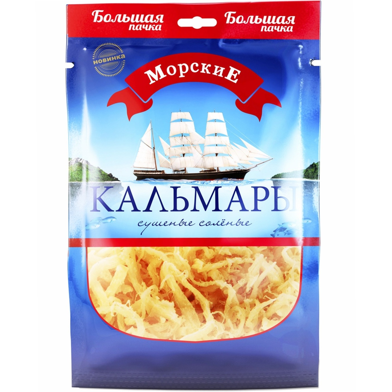 

Кальмары Морские сушеные соленые 60г