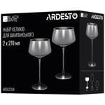 Ardesto Black Mars Avior Set of Champagne Glasses 270ml 2pcs