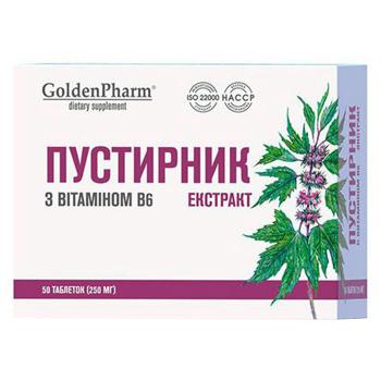 Golden Pharm Motherwort Dietary Supplement Extract with Vitamin B6 50 tablets - buy, prices for Tavria V - photo 1