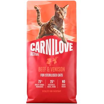 Корм сухой Carnilove Active с говядиной и олениной для стерилизованных кошек 6кг - купить, цены на MasterZoo - фото 1