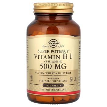 Solgar Thiamin Vitamin B1 500mg 100 tablets - buy, prices for Biotus - photo 1