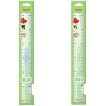 Auchan Plastic Ruler with Handle 30cm in assortment - buy, prices for - photo 1