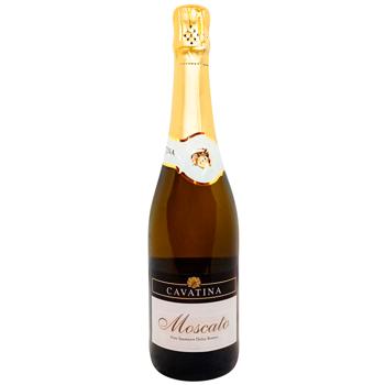 Вино ігристе Cavatina Moscato біле напівсолодке 8,5% 0,75л