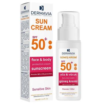 Сонцезах.крем DERMAVIA SPF50+ д/чутл.шкіри 100мл И059(Тур) - купить, цены на КОСМОС - фото 1