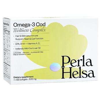 Дієтична добавка PERLA HELSA Омега-3 з печінки тріски №120 - купити, ціни на Grono - фото 1