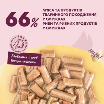 Корм влажный Delickcious Полоски с лососем и сыром для кошек 85г - купить, цены на MasterZoo - фото 2