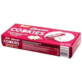 Печенье Bergen Obsession White Chocolate Red Velvet 128г - купить, цены на - фото 3