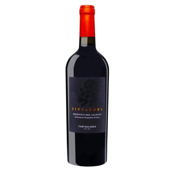 Вино Varvaglione Zinfandel Primitivo del Salento IGP красное полусухое 14% 0,75л - купить, цены на NOVUS - фото 1