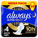 Прокладки гігієнічні Always Ultra Secure Night 36шт