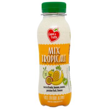 Cuore di Frutta Tropicale Organic Apple, Banana, Pineapple and Passion Fruit Juice 250g - buy, prices for WINETIME - photo 1