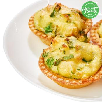 Мини-тарт с сыром, курицей и ананасом 50г