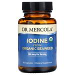 Йод из органических морских водорослей, Iodine From Organic Seaweed, Dr. Mercola, 650 мкг, 60 капсул
