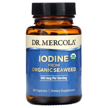 Йод Dr.Mercola из органических морских водорослей 650мкг 60 капсул - купить, цены на Biotus - фото 1