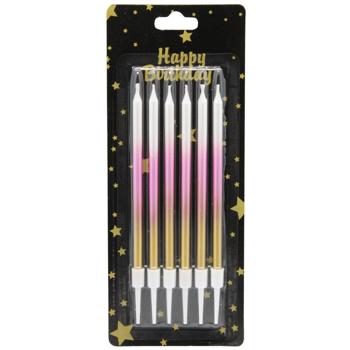 Gradient Set of Сandles for Сake 6pcs 6961-3 - buy, prices for COSMOS - photo 3