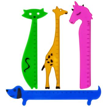 Лінійка Centrum Animals 15см в асортименті