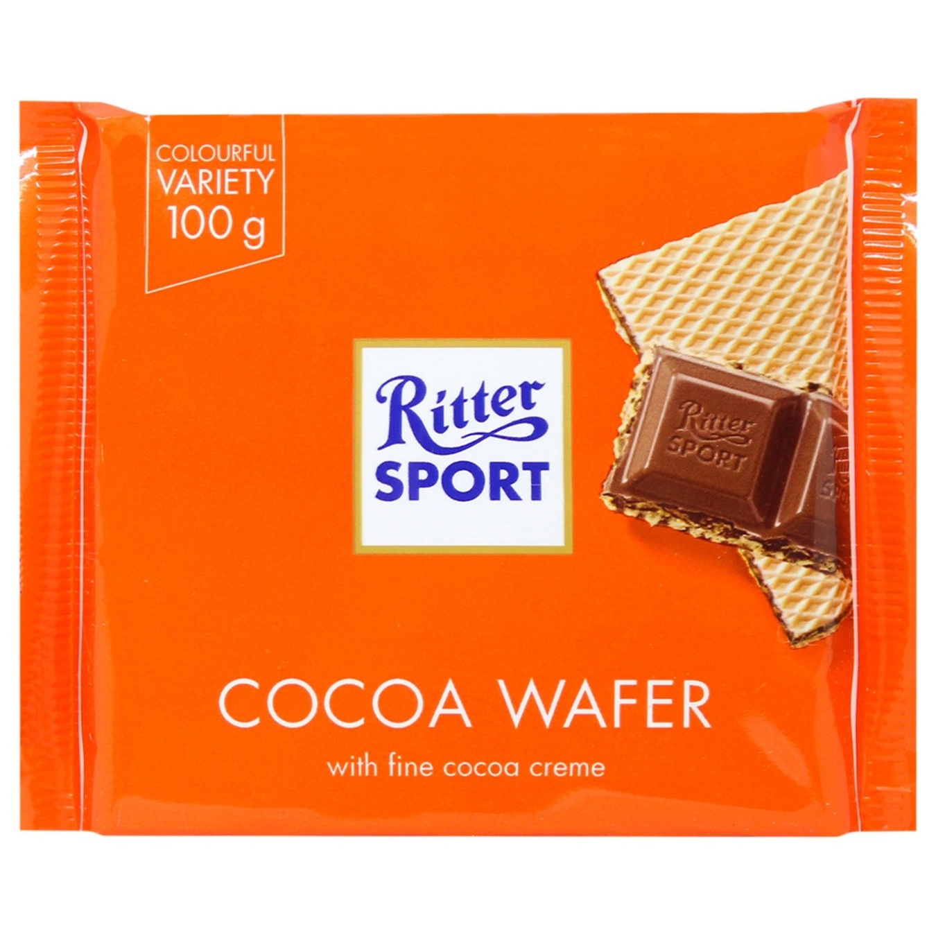 

Шоколад Ritter Sport молочный с начинкой какао и вафли 100г