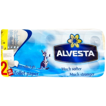 Alvesta Classic Three-ply Toilet Paper 10rolls - buy, prices for EKO Market - photo 1