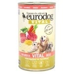 Корм EuroDog Vital для собак телятина, овощи, лапша 1240г