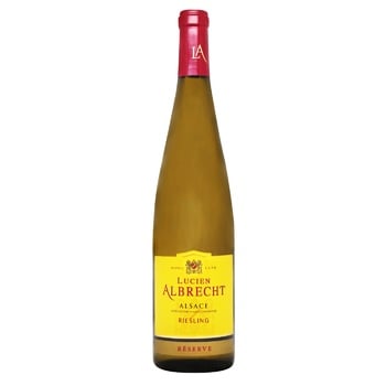 Вино Lucien Albrecht Riesling Reserve белое сухое 13% 0,75л - купить, цены на AlcoHub - фото 1