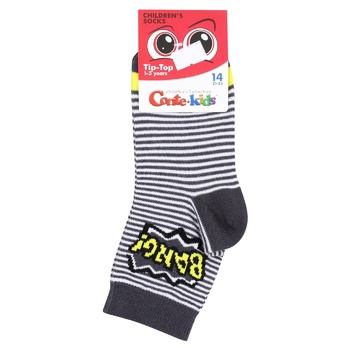 Conte-Kids Tip-Top Dark-Grey Children's Socks Size 14 - buy, prices for Tavria V - photo 1