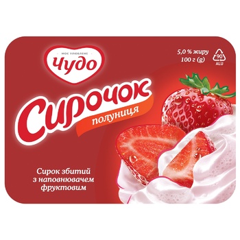 Chudo Strawberry Curd Dessert 4.2% 100g - buy, prices for Za Raz - photo 3