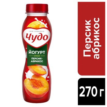 Chudo Peach-Apricot Yogurt 2.5% 270g - buy, prices for Auchan - photo 2