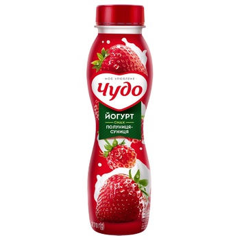 Chudo Strawberry-Wild Strawberry Flavored Yogurt 2.5% 260g - buy, prices for Auchan - photo 1