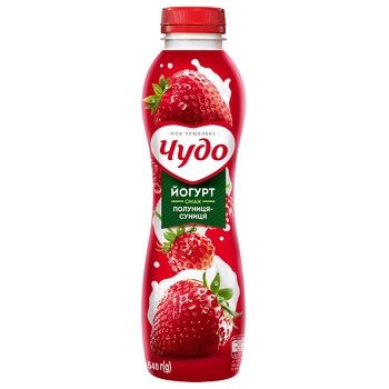 Chudo Strawberry-Wild Strawberry Flavored Yogurt 2.5% 520g - buy, prices for Auchan - photo 1