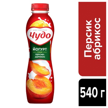 Йогурт Чудо персик-абрикос 2,5% 520г - купити, ціни на METRO - фото 2