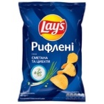Lay's Sour Cream and Onion Flavored Grooved Potato Chips 133g
