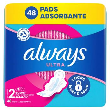 Always Ultra Super Hygienic Pads 48pcs - buy, prices for ULTRAMARKET - photo 3