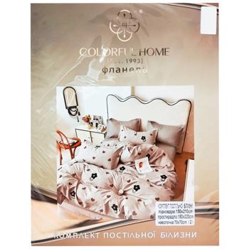 Colorful Home Flannel Bedding Set - buy, prices for Vostorg - photo 1