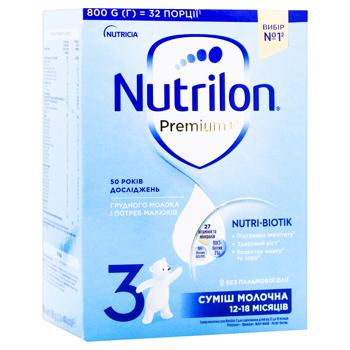 Смесь сухая молочная Nutrilon Premium+ 3 800г - купить, цены на Auchan - фото 3