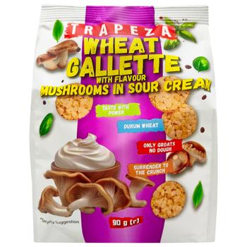 Trapeza Wheat Bread with Mushrooms in Sour Cream Flavor 90g - buy, prices for COSMOS - photo 3