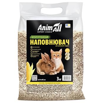 Наполнитель гигиенический AnimAll для домашних животных кукурузный 3кг
