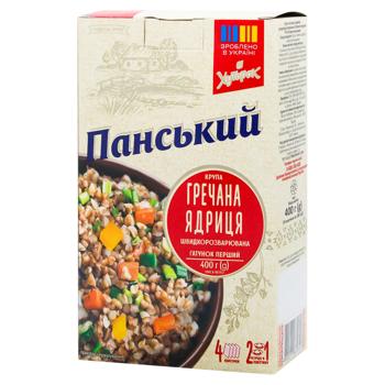 Крупа гречана ядриця Хуторок Панський в пакетиках 400г - купити, ціни на - фото 1