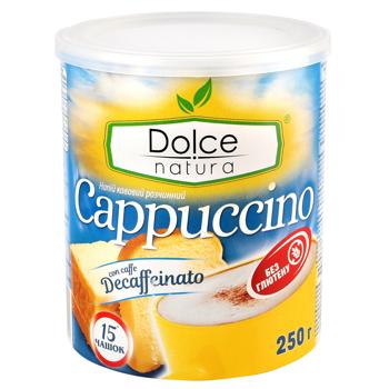 Напиток кофейный Dolce Natura Cappuccino Decaffeinato 250г - купить, цены на Чудо Маркет - фото 1