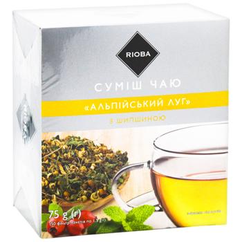 Rioba Alpine Meadow Green and Herbal Tea with Rosehip 1.5g*50pcs - buy, prices for - photo 2
